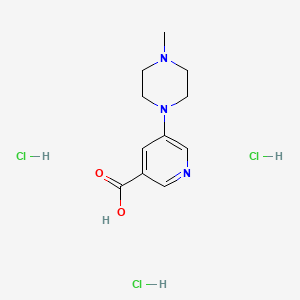 molecular formula C11H18Cl3N3O2 B8008107 5-(4-Methylpiperazin-1-yl)pyridine-3-carboxylic acid;trihydrochloride 