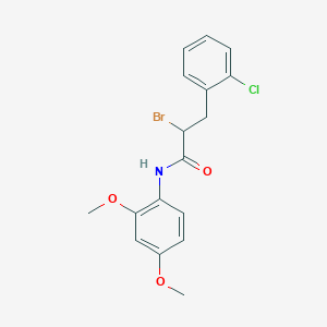 molecular formula C17H17BrClNO3 B8008162 2-bromo-3-(2-chlorophenyl)-N-(2,4-dimethoxyphenyl)propanamide 
