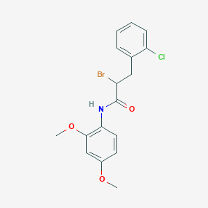 molecular formula C17H17BrClNO3 B8008162 2-溴-3-(2-氯苯基)-N-(2,4-二甲氧基苯基)丙酰胺 