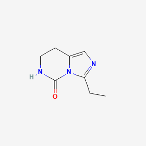 molecular formula C8H11N3O B8008191 3-ethyl-5H,6H,7H,8H-imidazo[1,5-c]pyrimidin-5-one 