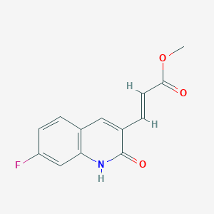 molecular formula C13H10FNO3 B8008200 methyl (2E)-3-(7-fluoro-2-oxo-1,2-dihydroquinolin-3-yl)prop-2-enoate 