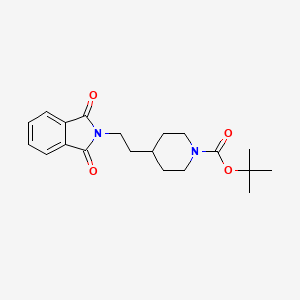 molecular formula C20H26N2O4 B8008208 N-[2-[1-tert-butoxycarbonylpiperidin-4-yl]ethyl]phthalimide 