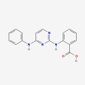 molecular formula C17H14N4O2 B8008213 2-[(4-Anilinopyrimidin-2-yl)amino]benzoic acid 
