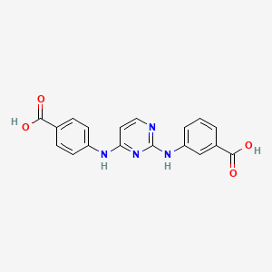 3-[[4-(4-Carboxyanilino)pyrimidin-2-yl]amino]benzoic acid