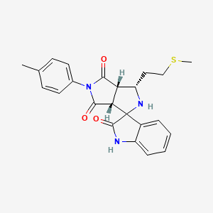 molecular formula C23H23N3O3S B8008226 (1S,3aR,6aS)-5-(4-methylphenyl)-1-(2-methylsulfanylethyl)spiro[1,2,3a,6a-tetrahydropyrrolo[3,4-c]pyrrole-3,3'-1H-indole]-2',4,6-trione 