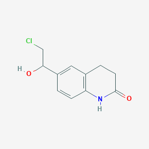 molecular formula C11H12ClNO2 B8008234 (+)-6-(2-chloro-1-hydroxyethyl)-3,4-dihydroquinolin-2(1H)-one 