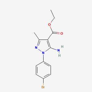 molecular formula C13H14BrN3O2 B8008249 Ethyl 5-amino-1-(4-bromophenyl)-3-methylpyrazole-4-carboxylate 