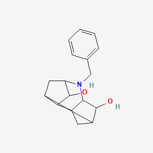 molecular formula C17H21NO2 B8008265 7-Benzyl-7-azatetracyclo[6.2.1.02,6.04,10]undecane-5,11-diol 