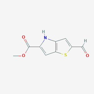 molecular formula C9H7NO3S B8008412 methyl 2-formyl-4H-thieno[3,2-b]pyrrole-5-carboxylate CAS No. 852181-12-5