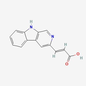 molecular formula C14H10N2O2 B8008421 (2E)-3-{9H-pyrido[3,4-b]indol-3-yl}prop-2-enoic acid 