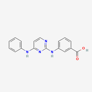 molecular formula C17H14N4O2 B8008499 3-[(4-Anilinopyrimidin-2-yl)amino]benzoic acid 