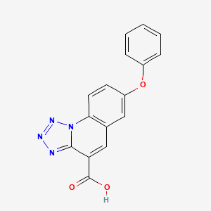 molecular formula C16H10N4O3 B8008528 7-苯氧基四唑并[1,5-a]喹啉-4-羧酸 