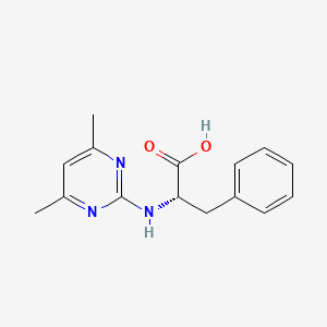 molecular formula C15H17N3O2 B8008536 (2S)-2-[(4,6-dimethylpyrimidin-2-yl)amino]-3-phenylpropanoic acid 