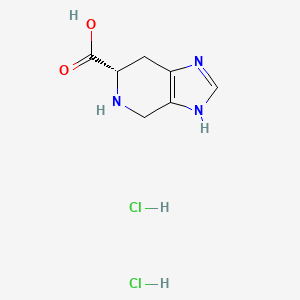 molecular formula C7H11Cl2N3O2 B8008546 (S)-4,5,6,7-Tetrahydro-3H-imidazo[4,5-c]pyridine-6-carboxylic acid dihydrochloride 