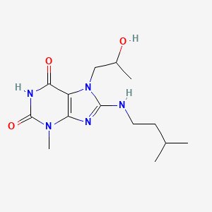 7-(2-Hydroxypropyl)-3-methyl-8-(3-methylbutylamino)purine-2,6-dione