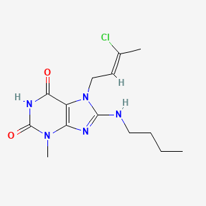 molecular formula C14H20ClN5O2 B8008601 8-(butylamino)-7-[(Z)-3-chlorobut-2-enyl]-3-methylpurine-2,6-dione 