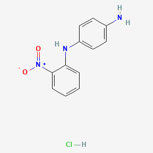 4-N-(2-nitrophenyl)benzene-1,4-diamine;hydrochloride