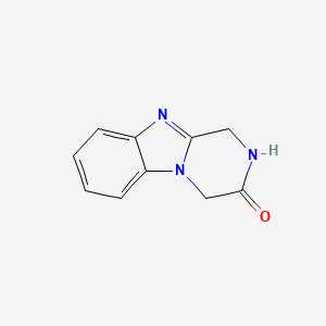 molecular formula C10H9N3O B8008687 1,8,11-Triazatricyclo[7.4.0.0^{2,7}]trideca-2,4,6,8-tetraen-12-one 