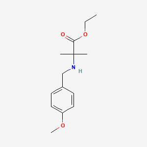 Ethyl 2-((4-methoxybenzyl)amino)-2-methylpropanoate