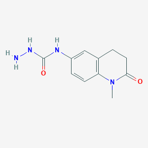 molecular formula C11H14N4O2 B8008766 N-(1-methyl-2-oxo-1,2,3,4-tetrahydroquinolin-6-yl)hydrazinecarboxamide 