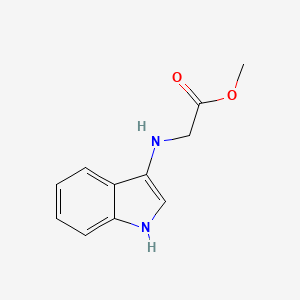 molecular formula C11H12N2O2 B8008775 Methyl 2-((1H-indol-3-yl)amino)acetate 
