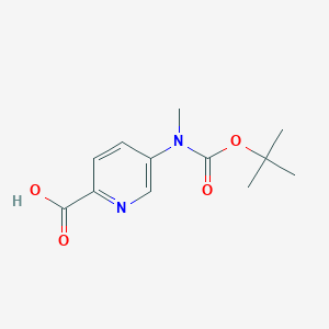 molecular formula C12H16N2O4 B8008785 5-(N-tert-butoxycarbonyl-N-methylamino)picolinic acid 