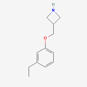 molecular formula C12H17NO B8008806 3-((3-Ethylphenoxy)methyl)azetidine 