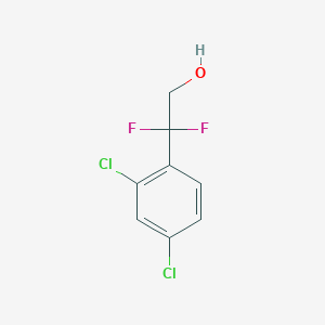 molecular formula C8H6Cl2F2O B8008843 2-(2,4-Dichlorophenyl)-2,2-difluoroethan-1-ol 