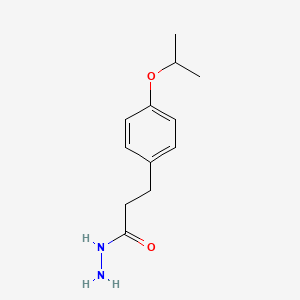 molecular formula C12H18N2O2 B8008860 3-(4-Isopropoxyphenyl)propanehydrazide 