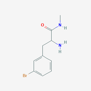 molecular formula C10H13BrN2O B8008871 2-Amino-3-(3-bromophenyl)-N-methylpropanamide 