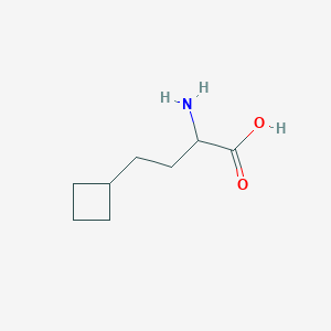 molecular formula C8H15NO2 B8008876 2-Amino-4-cyclobutylbutanoic acid 