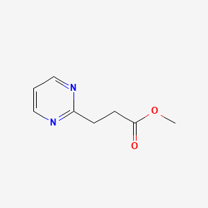 molecular formula C8H10N2O2 B8008960 Methyl 3-pyrimidin-2-ylpropanoate 