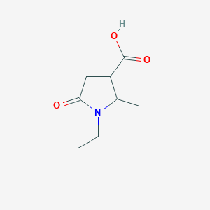 2-Methyl-5-oxo-1-propylpyrrolidine-3-carboxylic acid