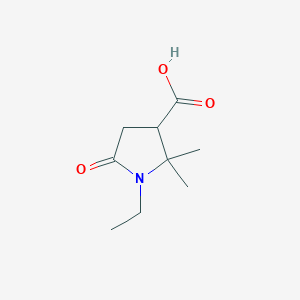 1-Ethyl-2,2-dimethyl-5-oxopyrrolidine-3-carboxylic acid