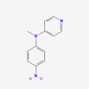 molecular formula C12H13N3 B8009047 4-(N-methyl-N-pyridin-4-yl-amino)phenylamine 