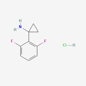 molecular formula C9H10ClF2N B8009109 1-(2,6-Difluorophenyl)cyclopropanamine hydrochloride 