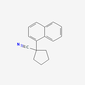 molecular formula C16H15N B8009126 1-(1-Naphthyl)cyclopentanecarbonitrile CAS No. 56477-61-3