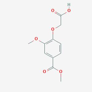 molecular formula C11H12O6 B8009132 4-Carboxymethoxy-3-methoxybenzoic acid methyl ester 