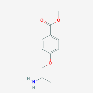 molecular formula C11H15NO3 B8009139 Methyl 4-(2-aminopropoxy)benzoate 