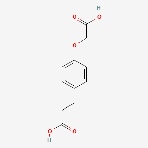 molecular formula C11H12O5 B8009145 3-(4-(Carboxymethoxy)phenyl)propanoic acid 