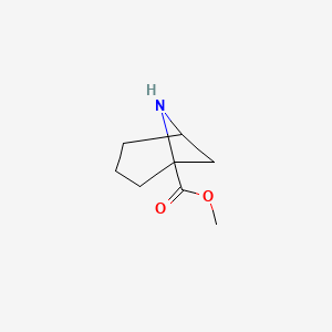 molecular formula C8H13NO2 B8009175 Methyl 6-azabicyclo[3.1.1]heptane-1-carboxylate 