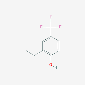 molecular formula C9H9F3O B8009193 2-Ethyl-4-(trifluoromethyl)phenol 