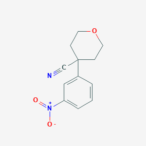 4-(3-Nitrophenyl)oxane-4-carbonitrile