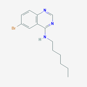 molecular formula C14H18BrN3 B8009215 6-bromo-N-hexylquinazolin-4-amine 
