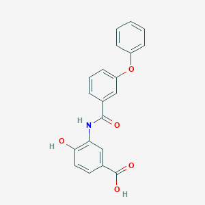 molecular formula C20H15NO5 B8009238 4-Hydroxy-3-[(3-phenoxybenzoyl)amino]benzoic acid 