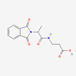 molecular formula C14H14N2O5 B8009262 3-[2-(1,3-Dioxoisoindol-2-yl)propanoylamino]propanoic acid 