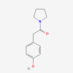 molecular formula C12H15NO2 B8009303 2-(4-Hydroxyphenyl)-1-(pyrrolidin-1-yl)ethan-1-one 
