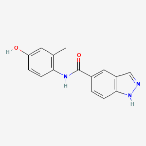 molecular formula C15H13N3O2 B8009308 N-(4-hydroxy-2-methylphenyl)-1H-indazole-5-carboxamide 