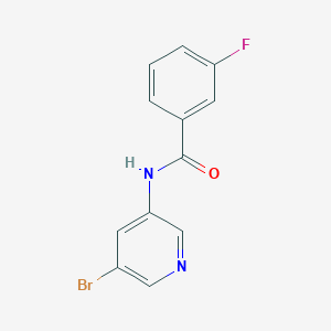 molecular formula C12H8BrFN2O B8009321 N-(5-Bromopyridin-3-yl)-3-fluorobenzamide 