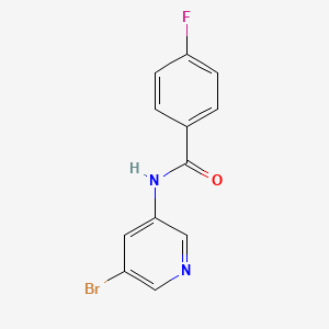 molecular formula C12H8BrFN2O B8009327 N-(5-Bromopyridin-3-yl)-4-fluorobenzamide 